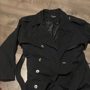 Pretty Little Thing Women's Black Double-Breasted Trench Coat